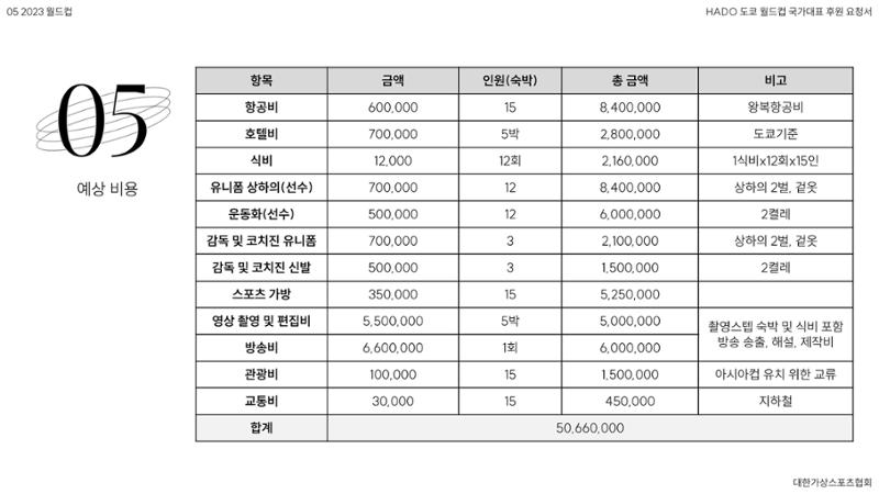 HADO월드컵국가대표 스폰서십 46페이지