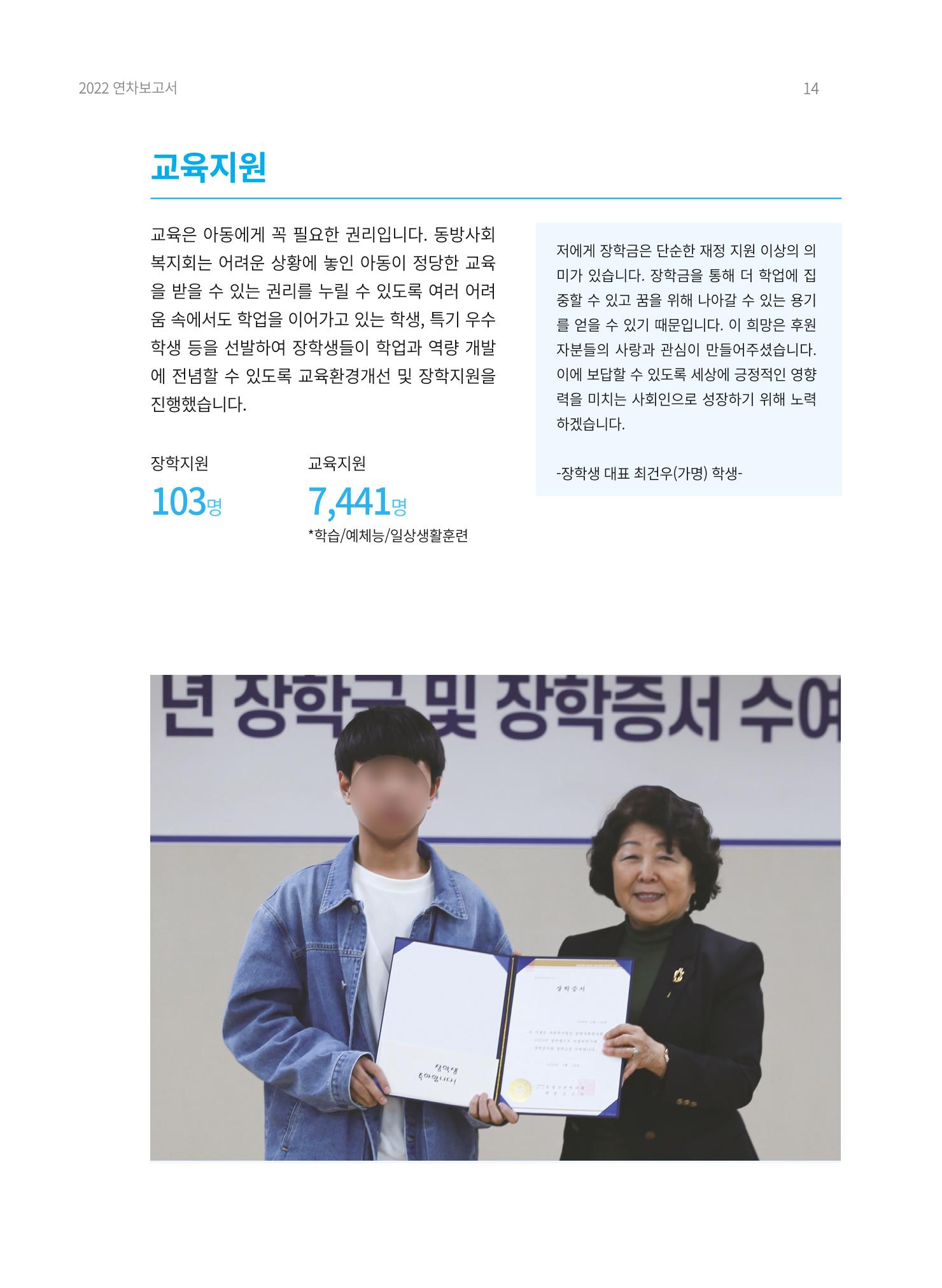 2022 동방사회복지회 연차보고서 14페이지