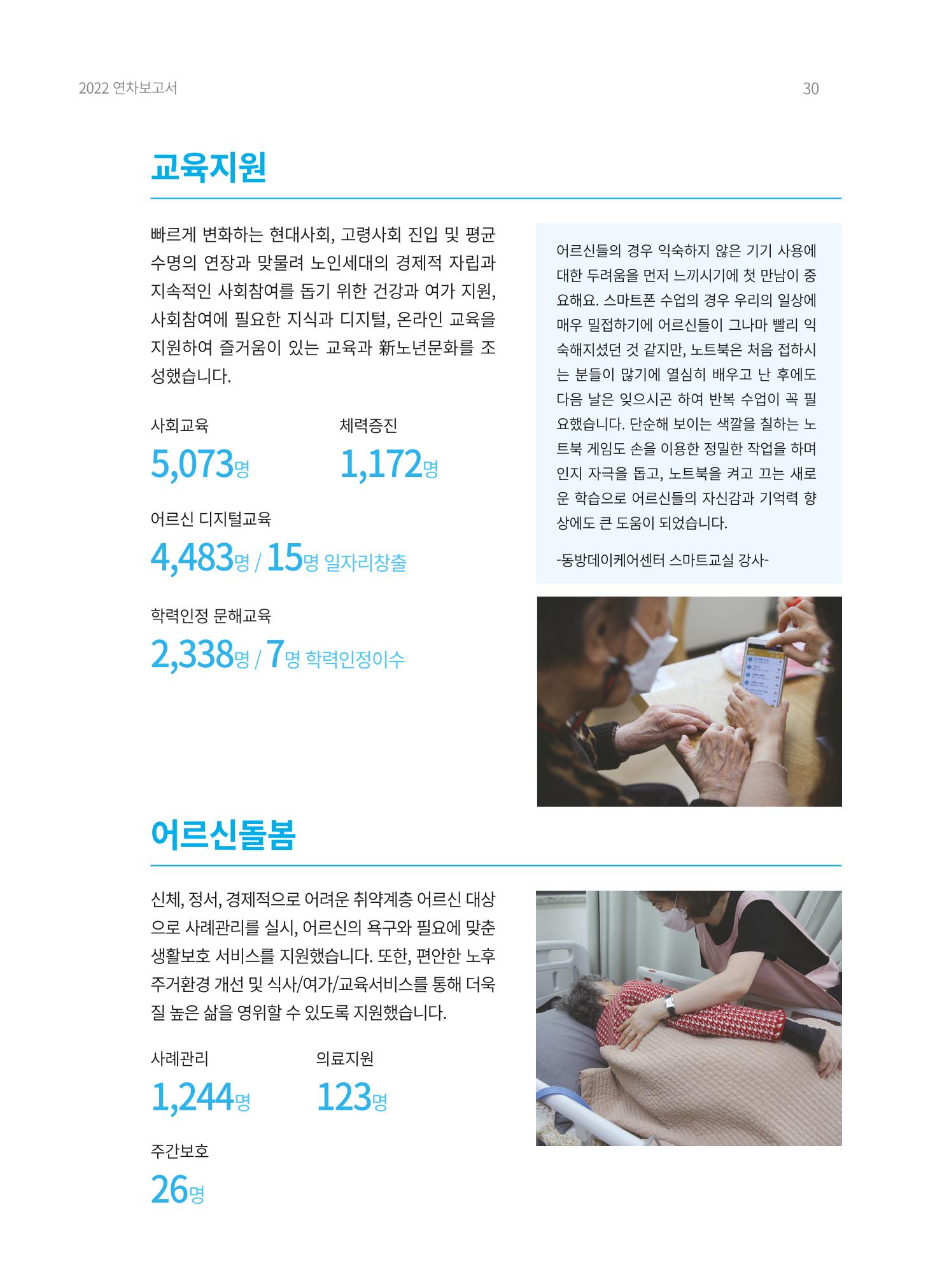 2022 동방사회복지회 연차보고서 30페이지