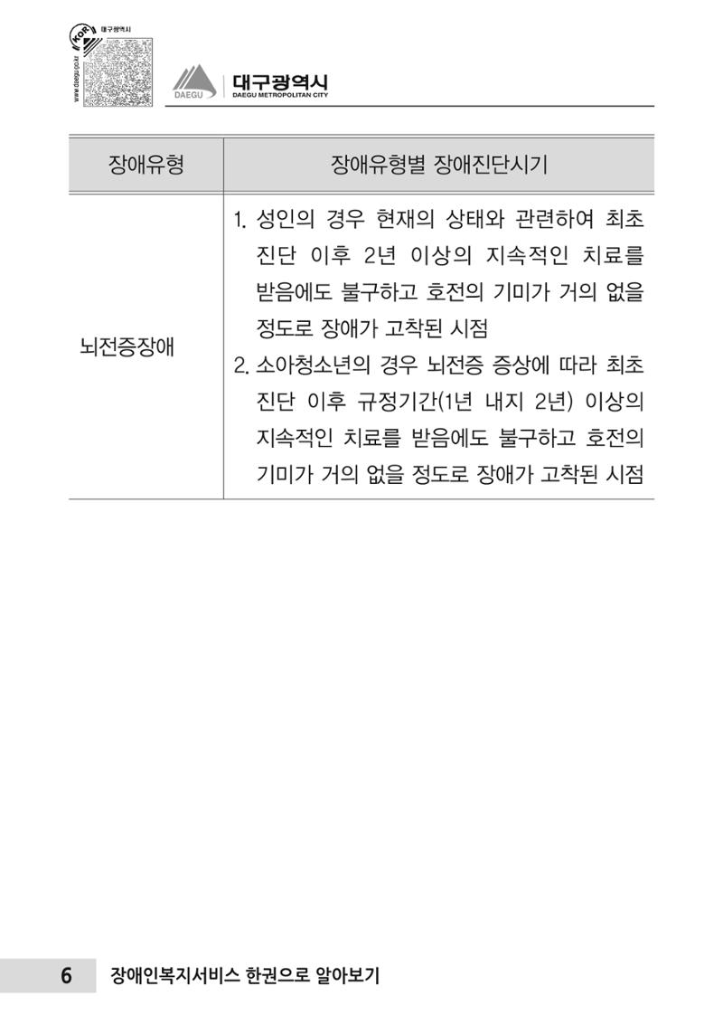 대구시 장애인복지서비스 한 권으로 알아보기 10페이지