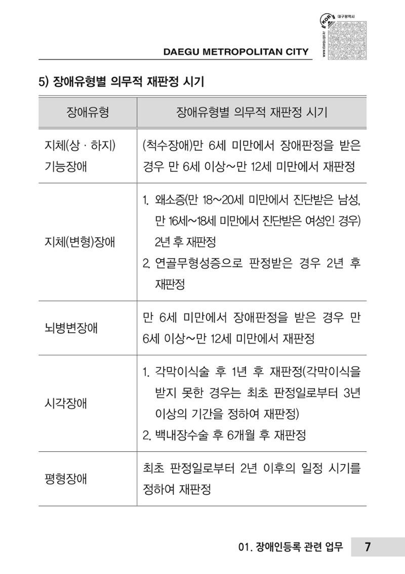 대구시 장애인복지서비스 한 권으로 알아보기 11페이지