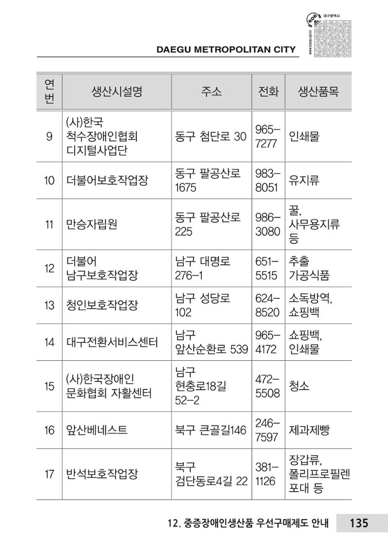 대구시 장애인복지서비스 한 권으로 알아보기 139페이지