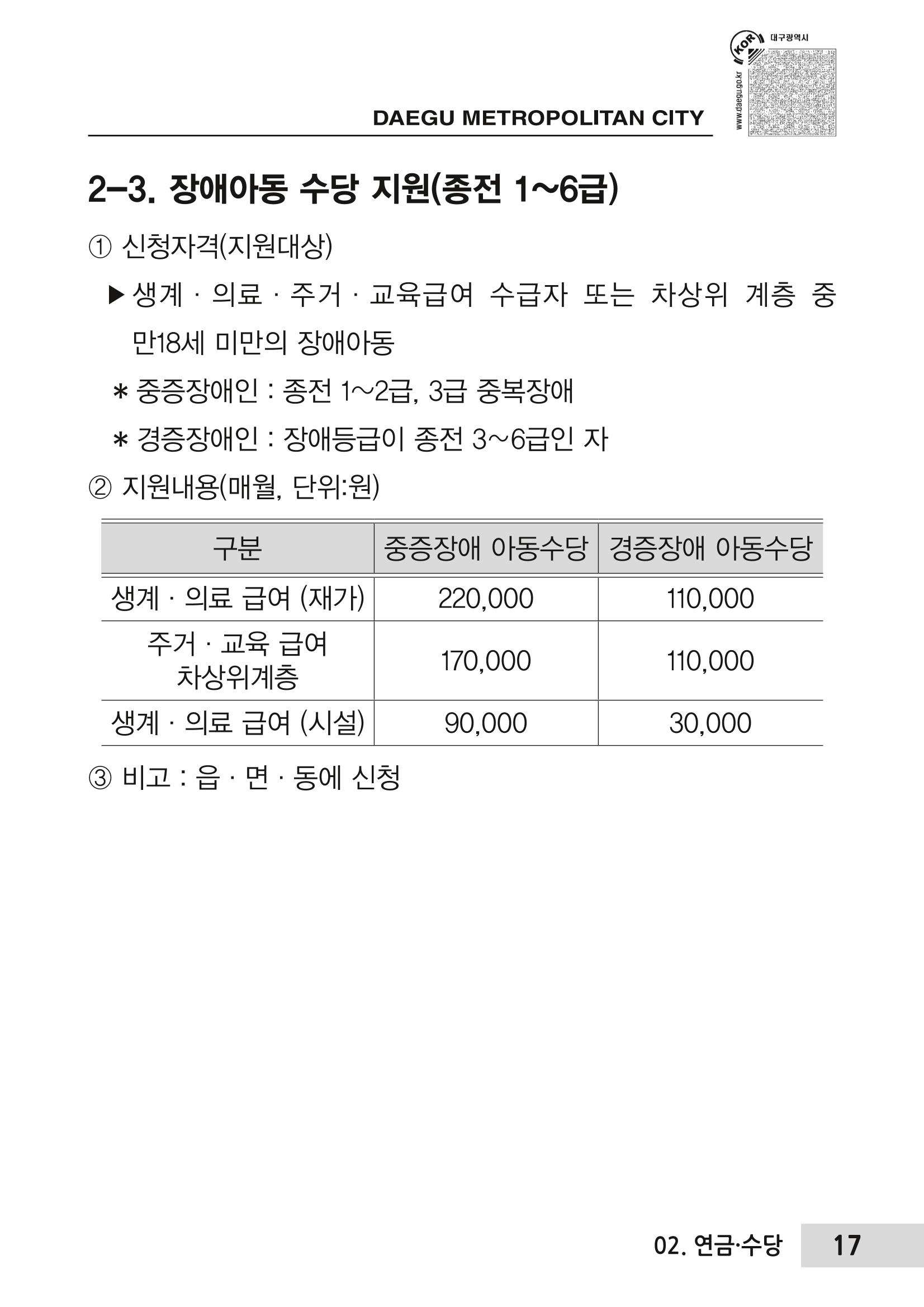 대구시 장애인복지서비스 한 권으로 알아보기 21페이지