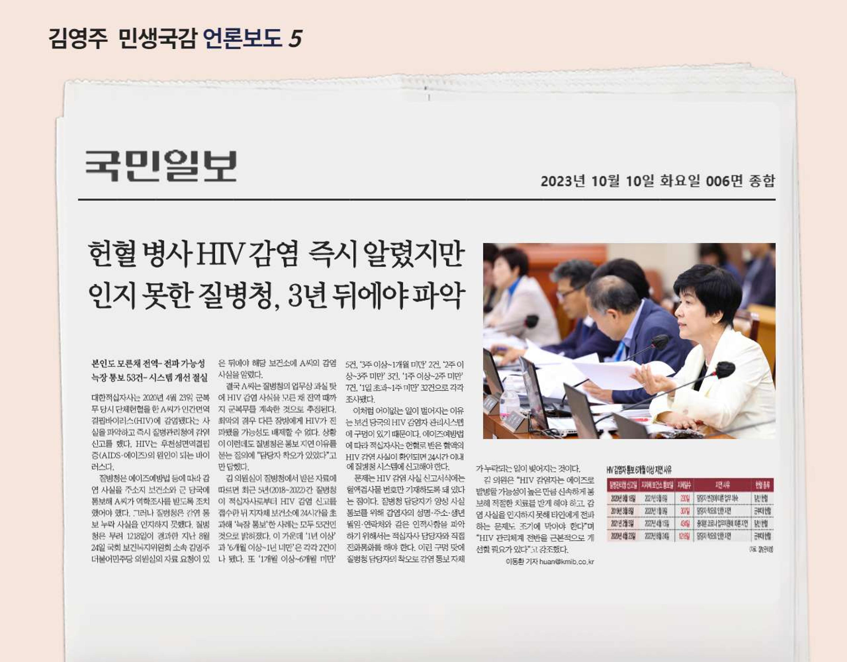 <국회의원 김영주> 2023 민생국감 언론보도 6페이지