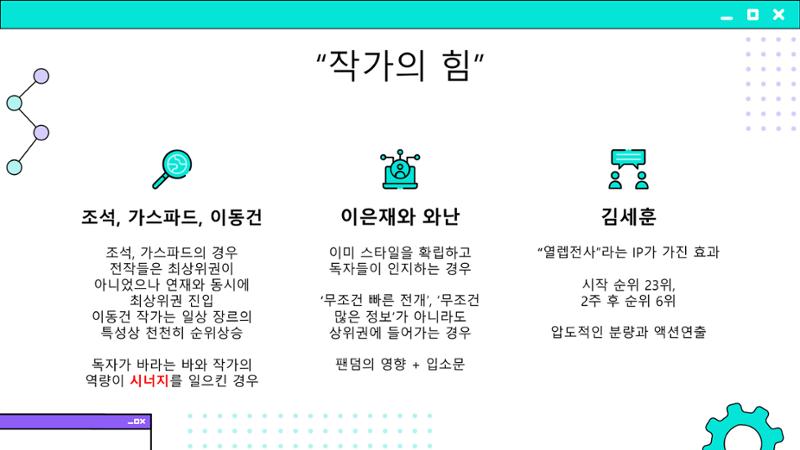 2023 제2차 열린만화포럼 in 부산 : 네이버 웹툰의 흥행 요소 비교 분석 발제문_개인 작가의 성공 요인 분석 47페이지