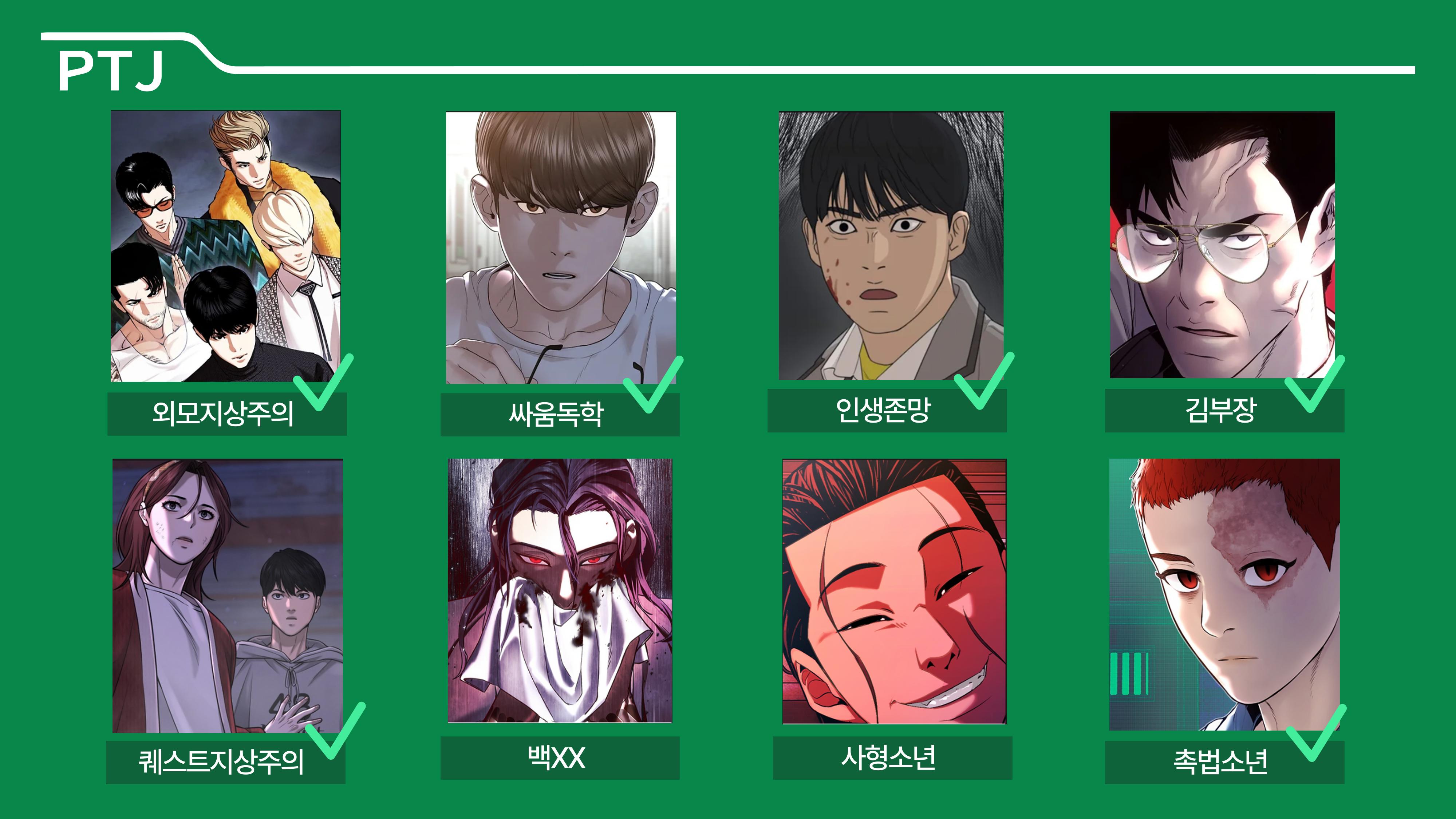 2023 제2차 열린만화포럼 in 부산 : 네이버 웹툰의 흥행 요소 비교 분석 발제문_박태준 일진만화의 구조와 가치 17페이지
