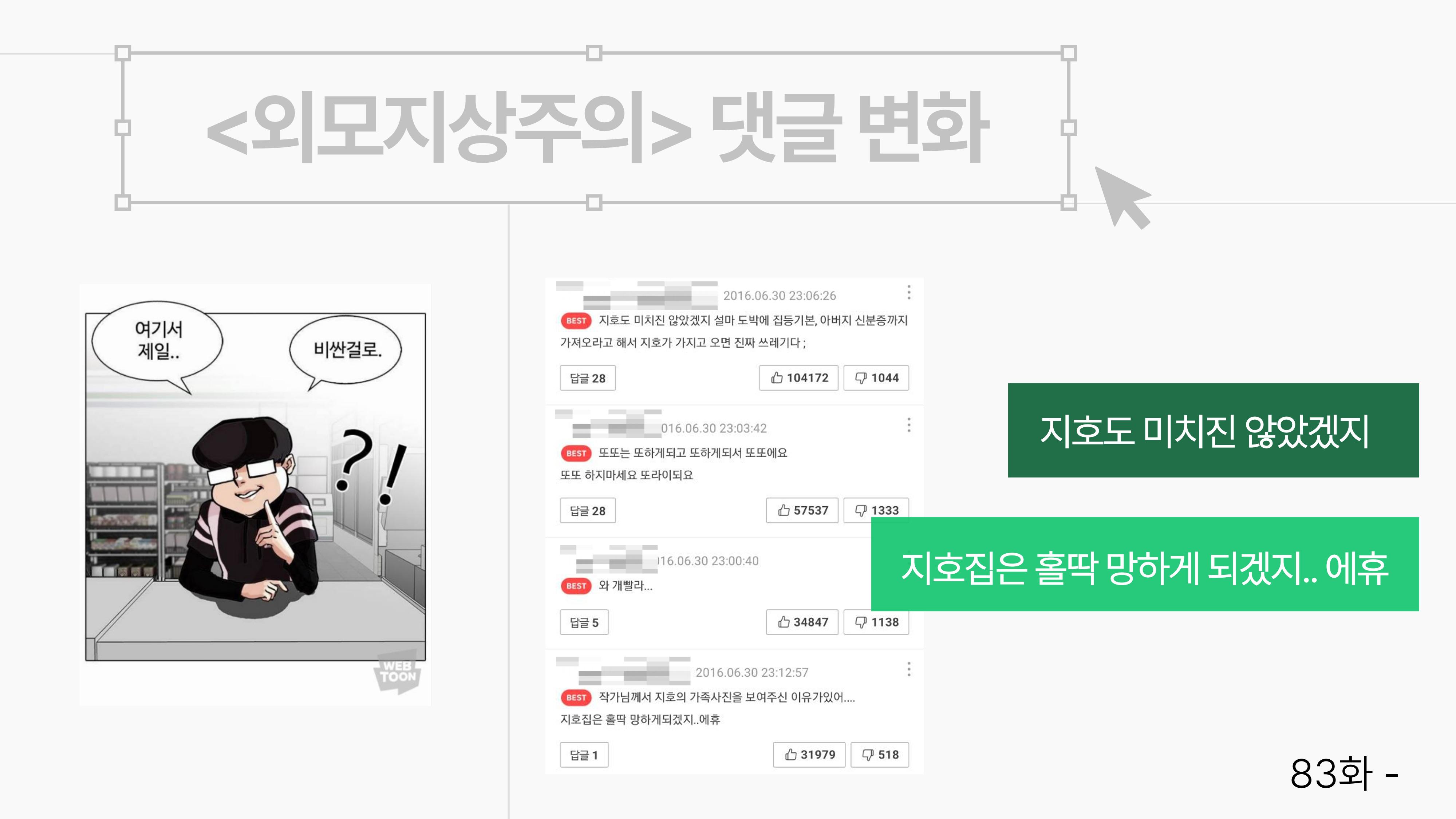 2023 제2차 열린만화포럼 in 부산 : 네이버 웹툰의 흥행 요소 비교 분석 발제문_박태준 일진만화의 구조와 가치 33페이지