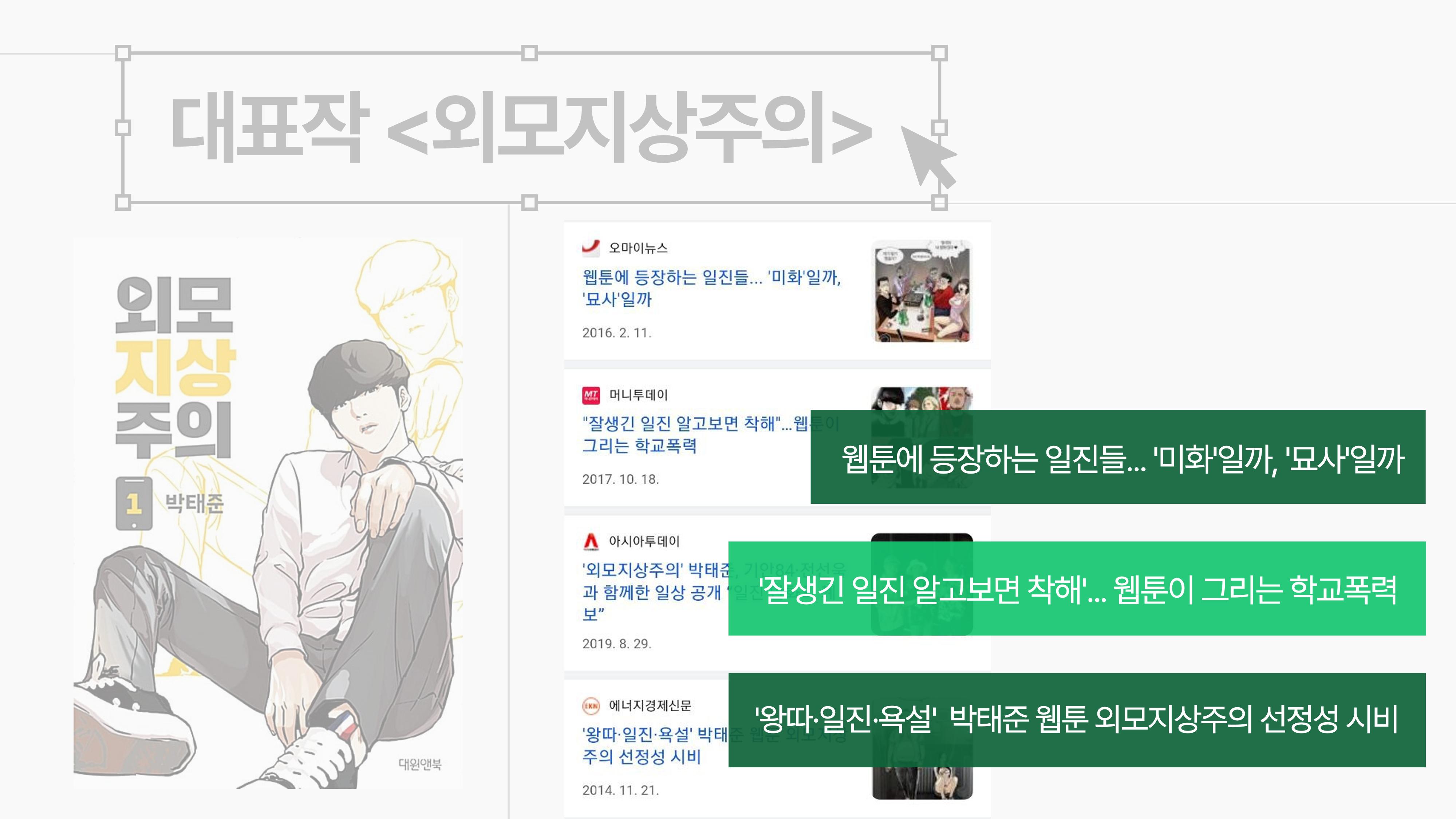 2023 제2차 열린만화포럼 in 부산 : 네이버 웹툰의 흥행 요소 비교 분석 발제문_박태준 일진만화의 구조와 가치 5페이지