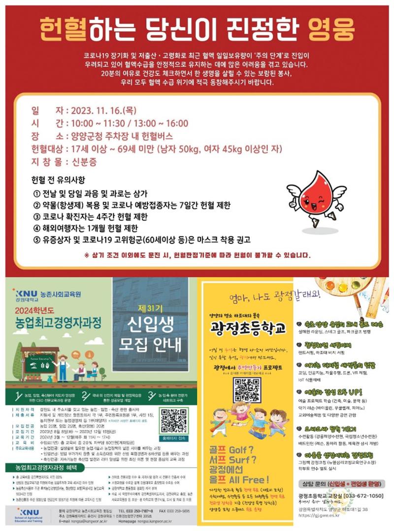 양양소식지 2023. 11월호 26페이지