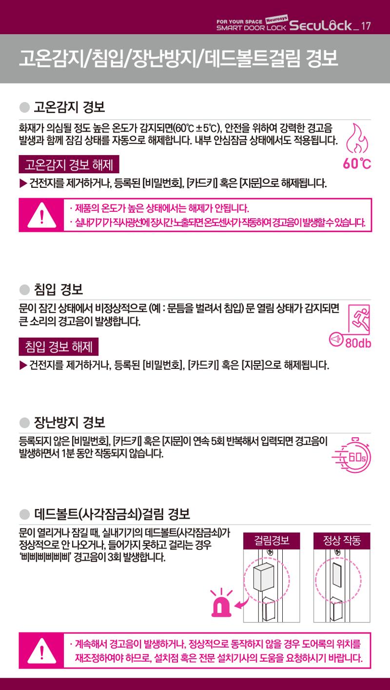 (설명서) 시큐락 ND-H1000 도어락 17페이지
