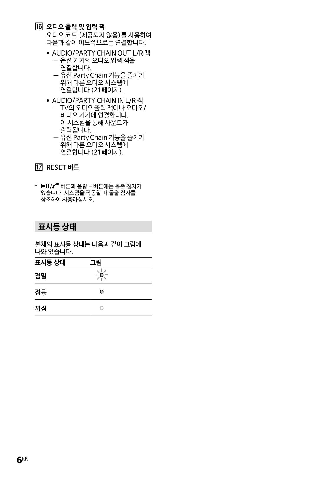 (설명서) GTX-XB60 소니 블루투스 스피커 6페이지