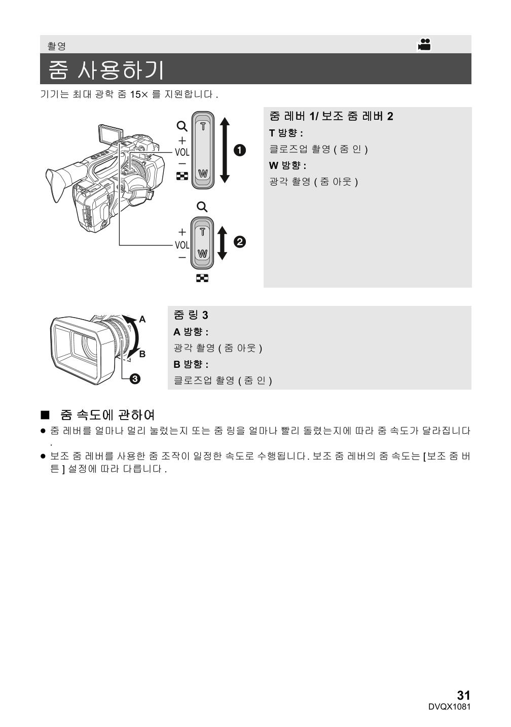 (설명서) 파나소닉 캠코더 AG-UX90AN 31페이지