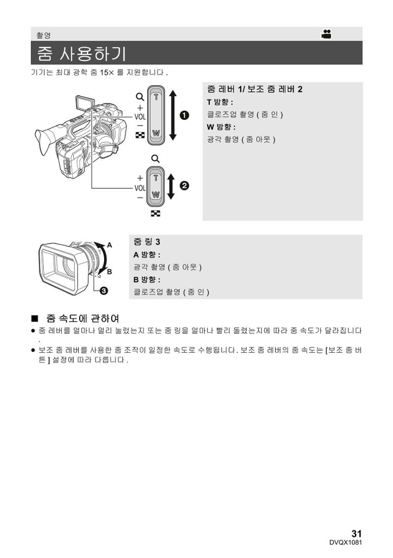 (설명서) 파나소닉 캠코더 AG-UX90AN 31페이지