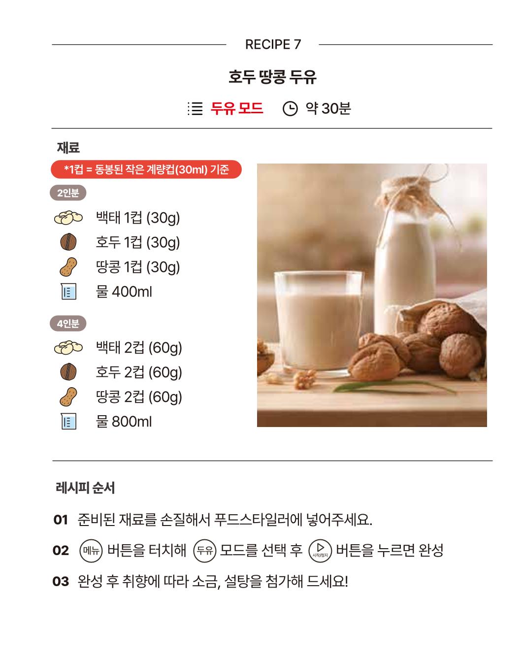 쿠진 푸드스타일러 레시피북 최신버전 13페이지