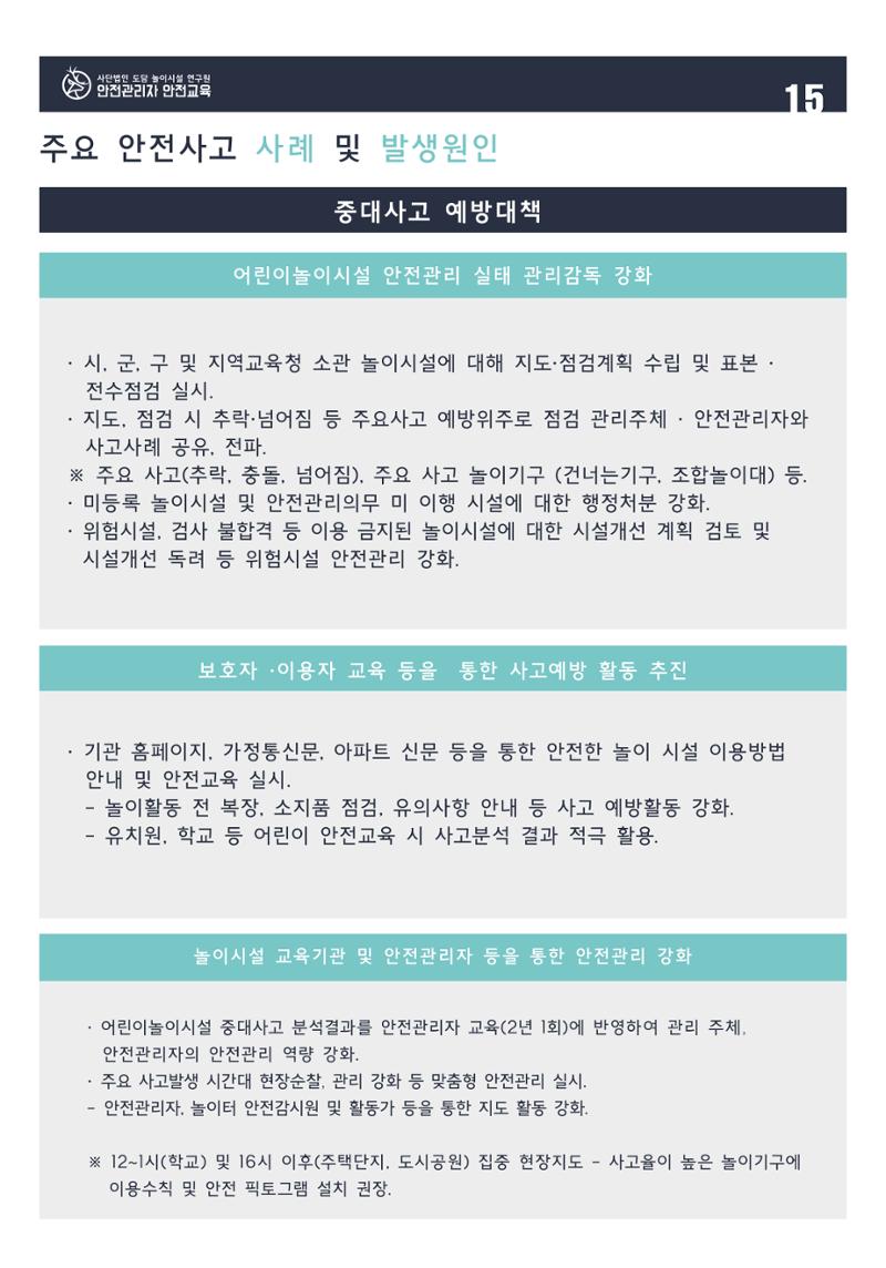 어린이 놀이시설 안전관리자 안전교육 17페이지