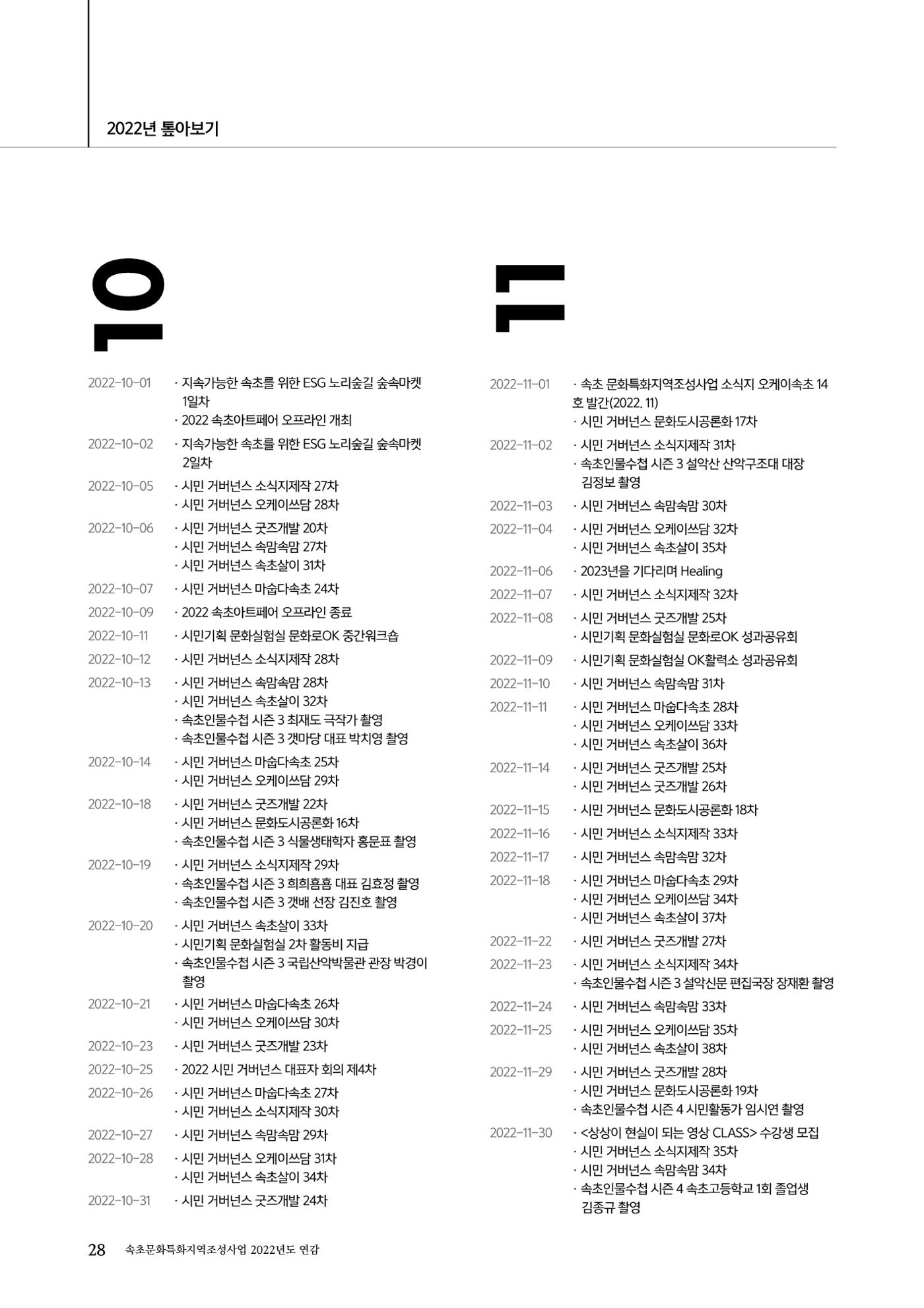 속초문화특화지역조성사업 2022년도 연감 27페이지