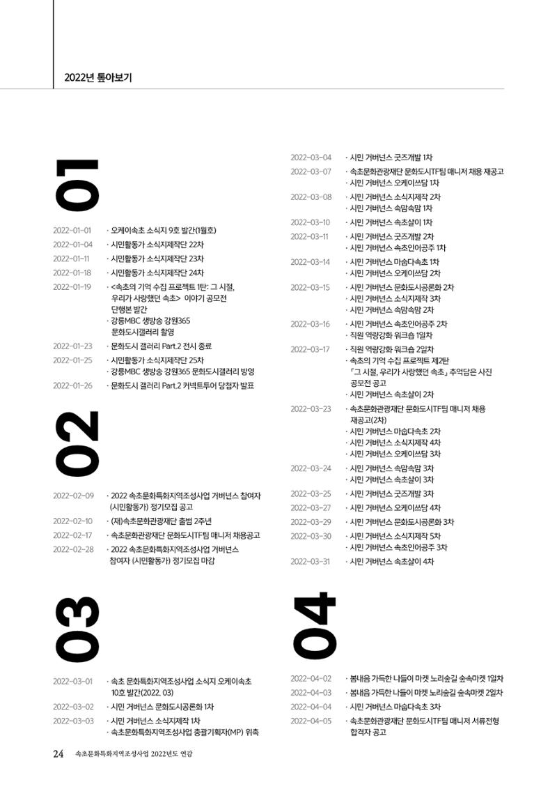 속초문화특화지역조성사업 2022년도 연감 23페이지
