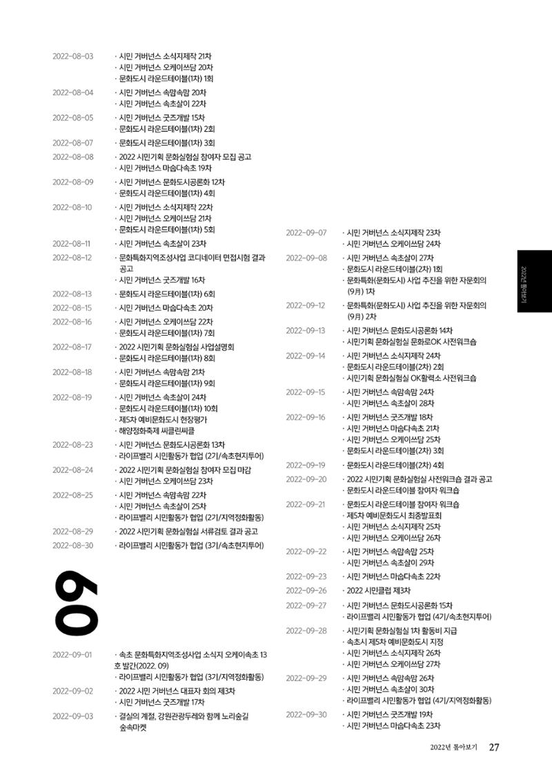 속초문화특화지역조성사업 2022년도 연감 26페이지