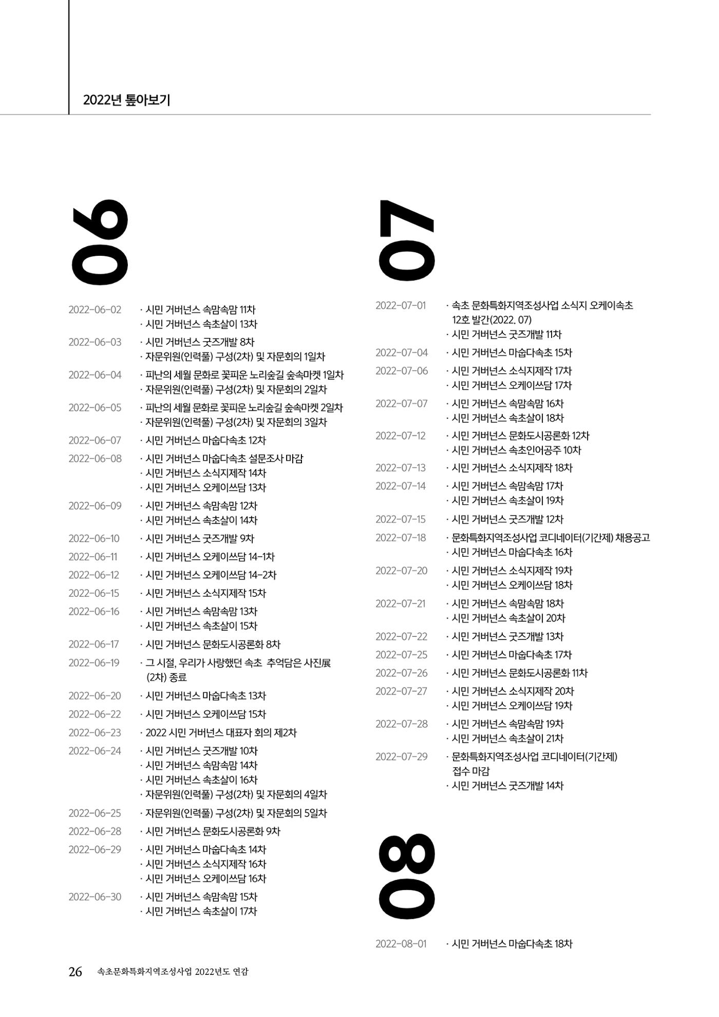 속초문화특화지역조성사업 2022년도 연감 25페이지