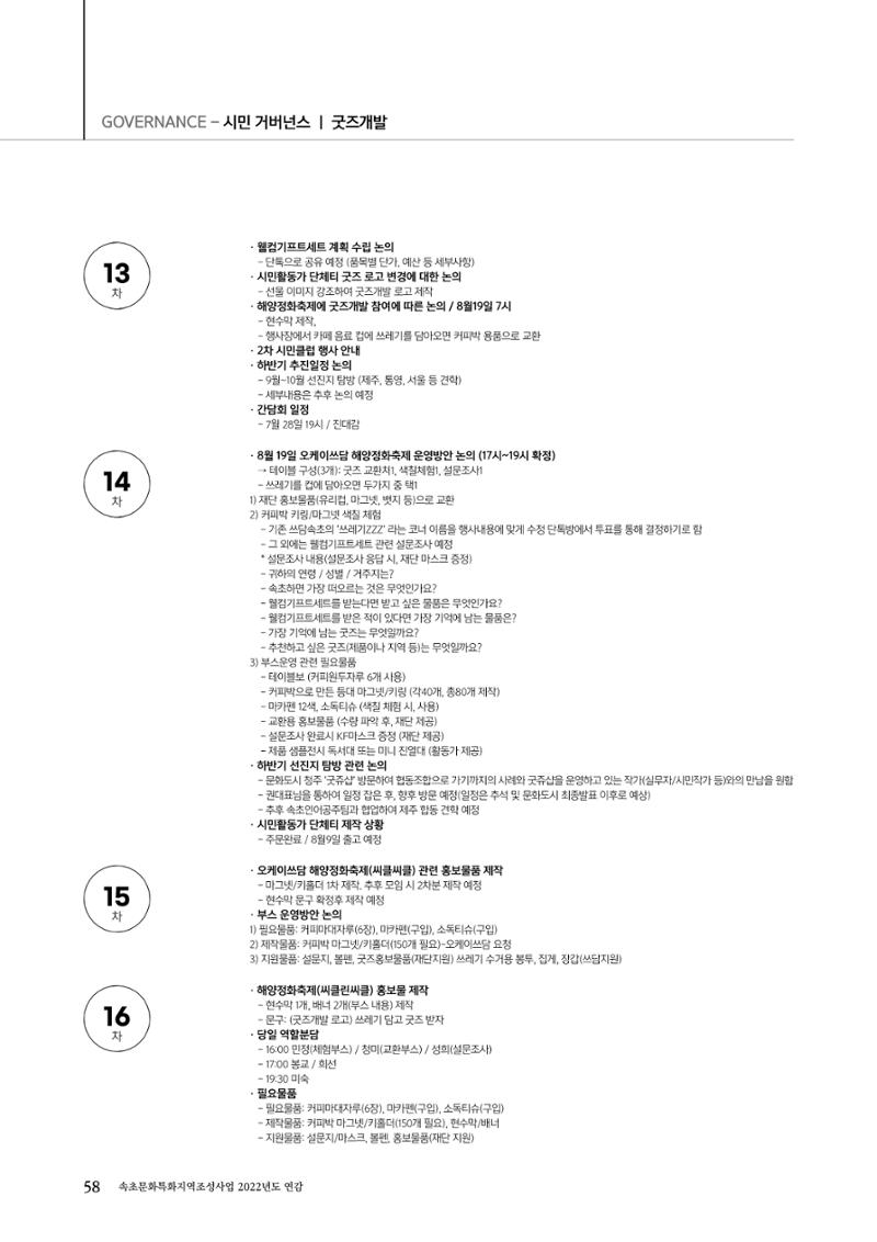 속초문화특화지역조성사업 2022년도 연감 57페이지