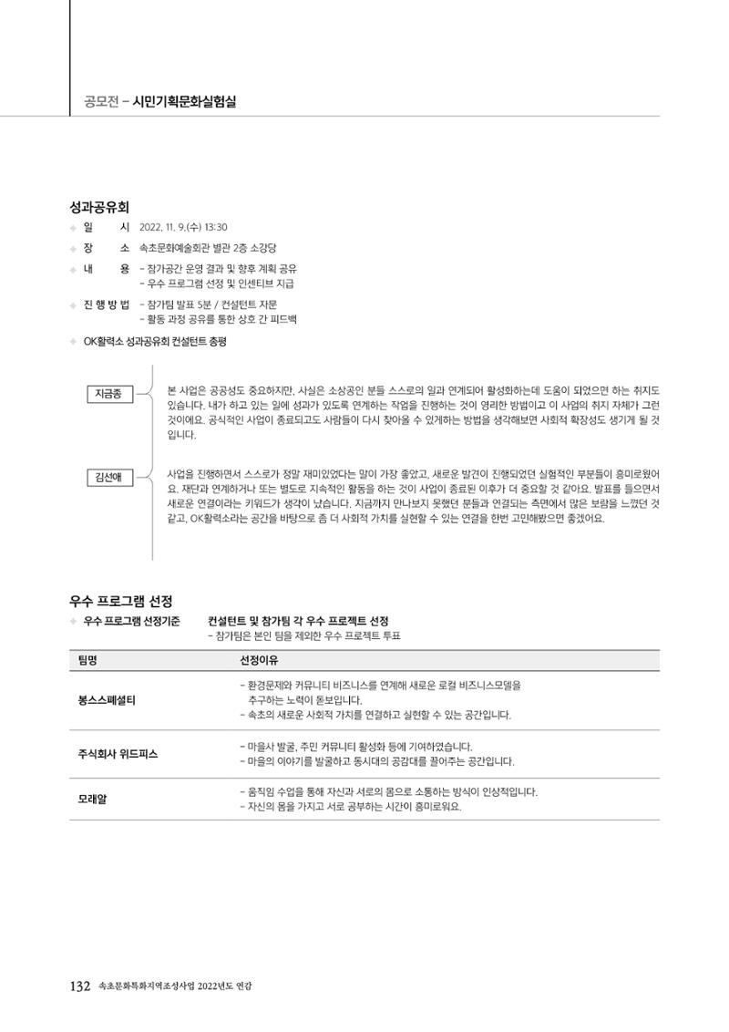 속초문화특화지역조성사업 2022년도 연감 131페이지