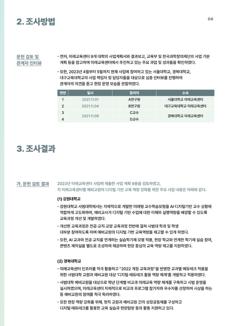 코팩포커스_예비교원의 디지털 기반 교육 역량 강화를 위한 미래교육센터 역할 4페이지