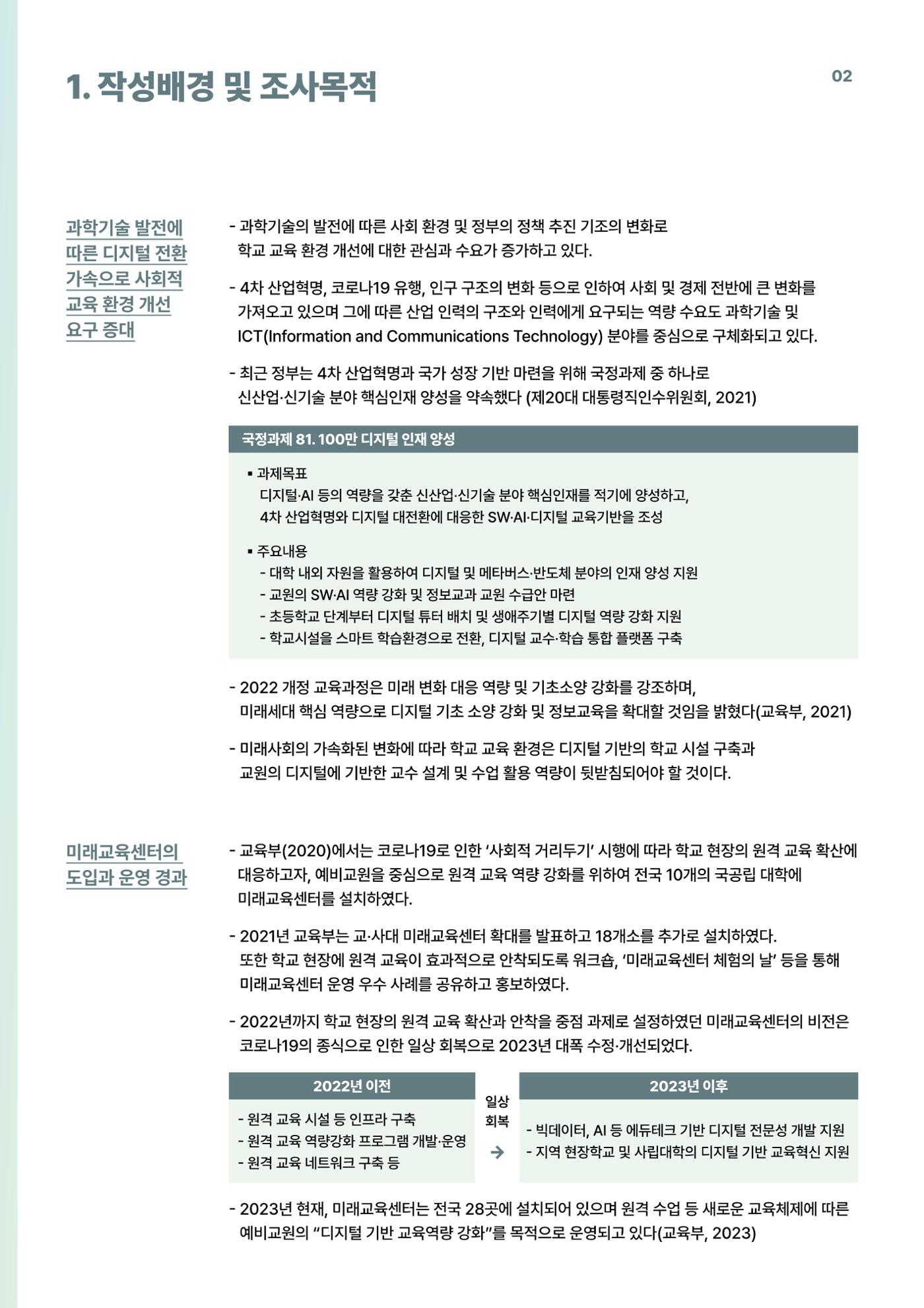 코팩포커스_예비교원의 디지털 기반 교육 역량 강화를 위한 미래교육센터 역할 2페이지