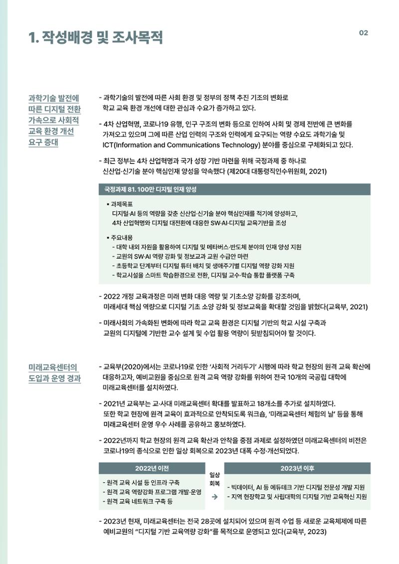 코팩포커스_예비교원의 디지털 기반 교육 역량 강화를 위한 미래교육센터 역할 2페이지