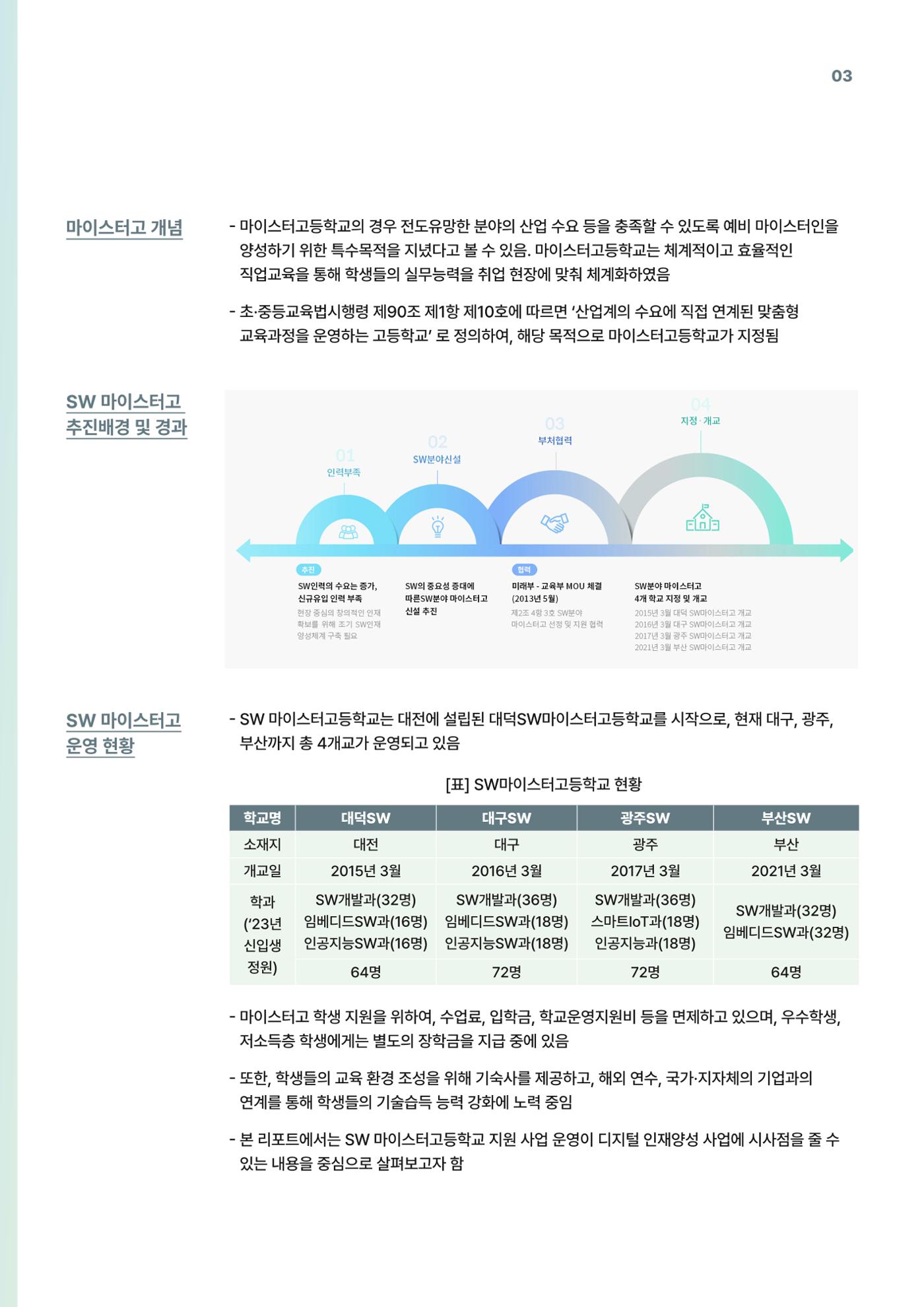 코팩포커스_SW 마이스터고등학교 디지털 교육 운영 현황) 3페이지