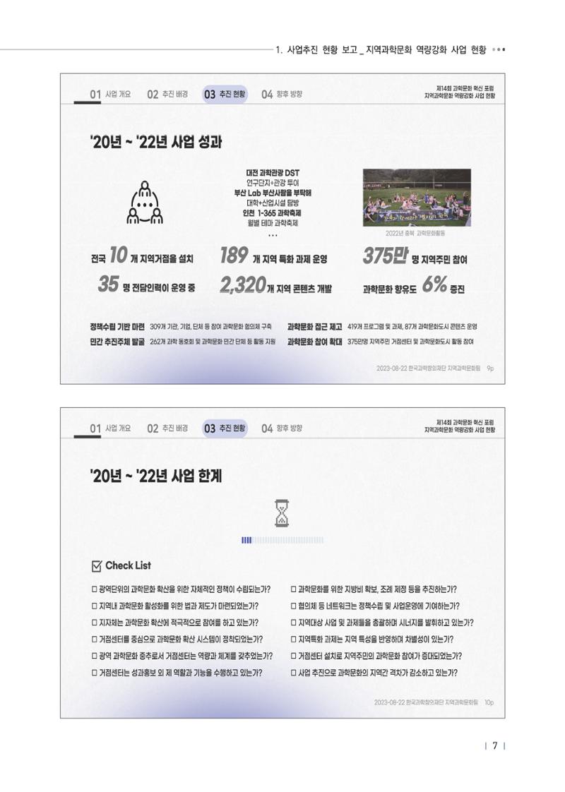 제14회 과학문화 혁신포럼 자료집_지역과학문화 역량강화 사업 활성화 11페이지