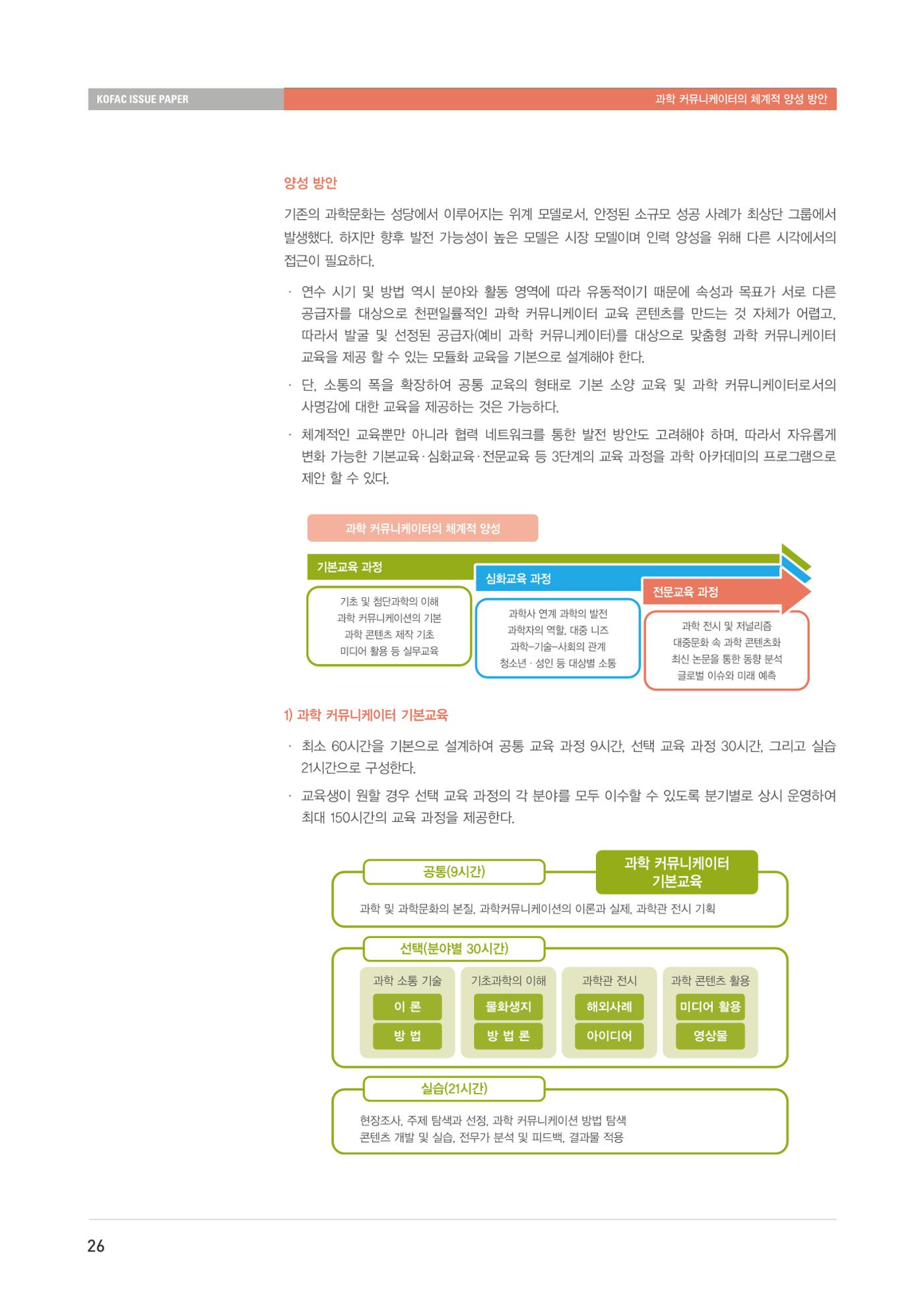 이슈페이퍼-과학 커뮤니케이터의 체계적 양성 방안 26페이지