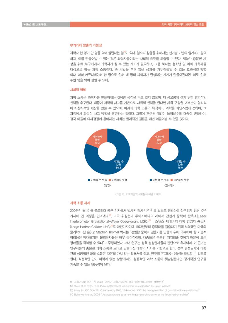 이슈페이퍼-과학 커뮤니케이터의 체계적 양성 방안 7페이지