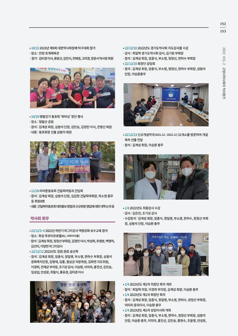 고양시약사회지 약사향기2호 155페이지