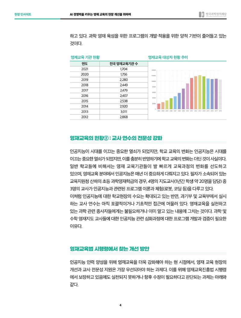 현장인사이트_ai 경쟁력을 키우는 영재교육 현장의 개선을 위하여 4페이지