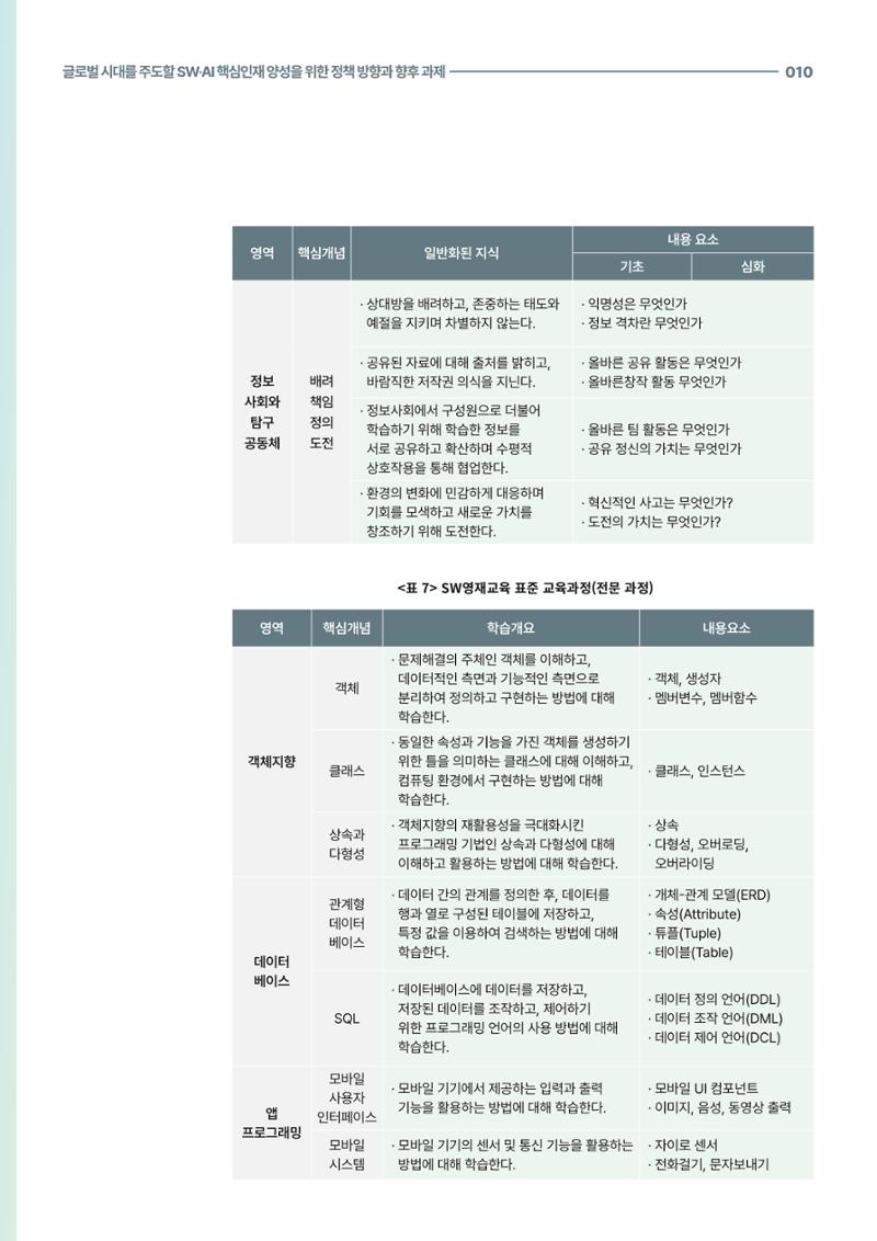 코팩포커스_글로벌 시대를 주도한 swai 핵심인재양성을 위한 정책 방향과 향후 과제 10페이지