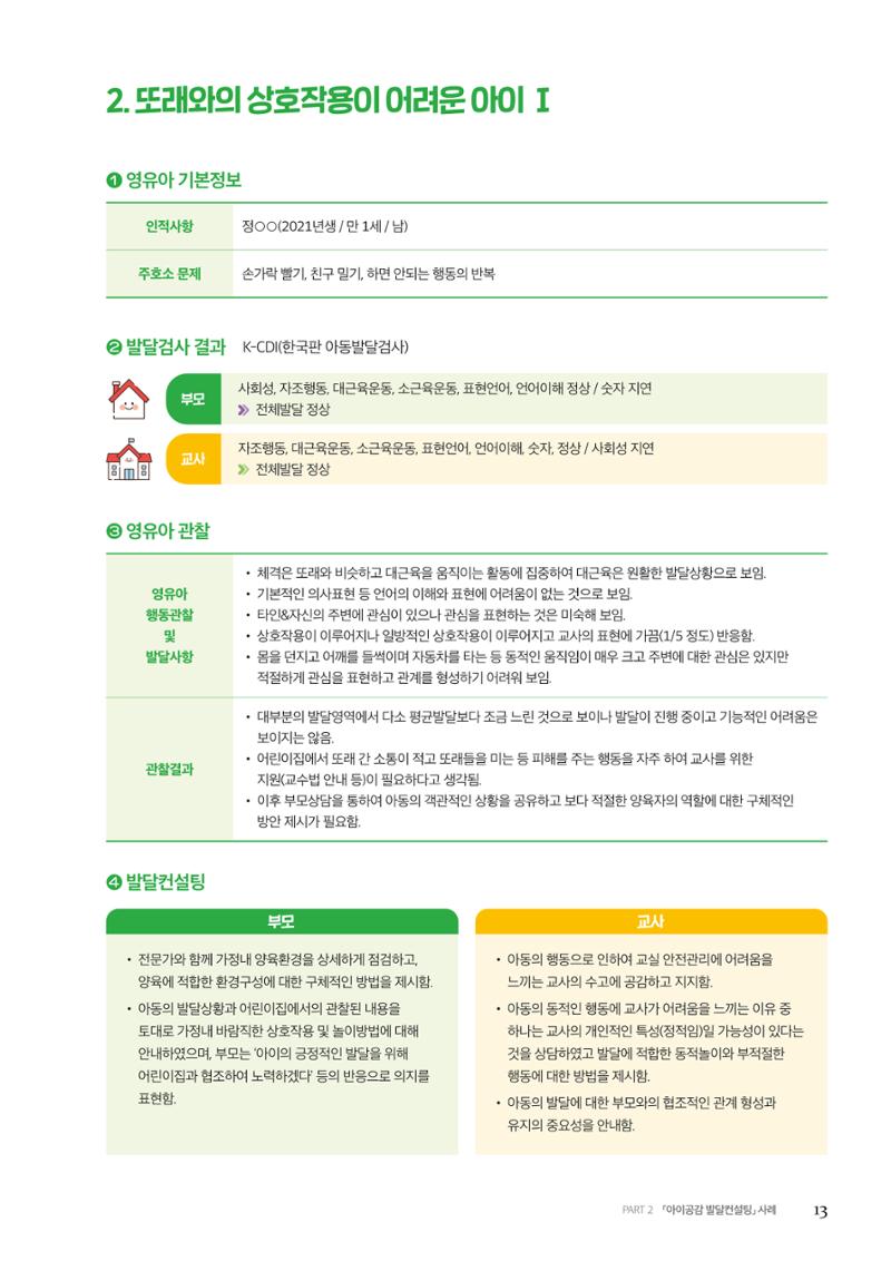 아이공감 발달컨설팅 사례집 15페이지