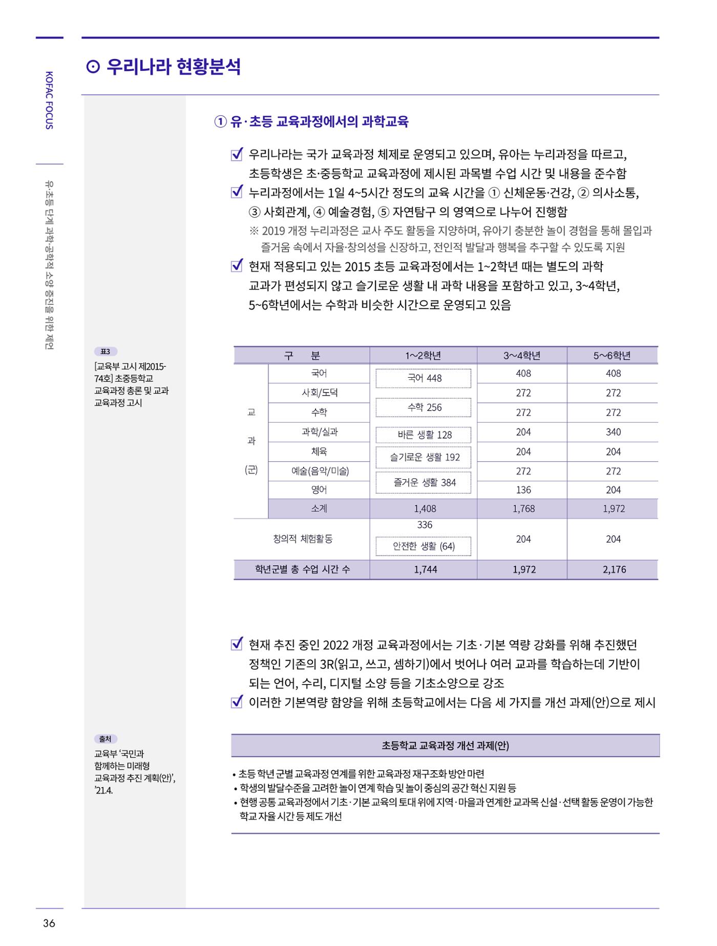 코팩포커스_유초등 단계 과학공학적 소양 증진을 위한 제언 7페이지