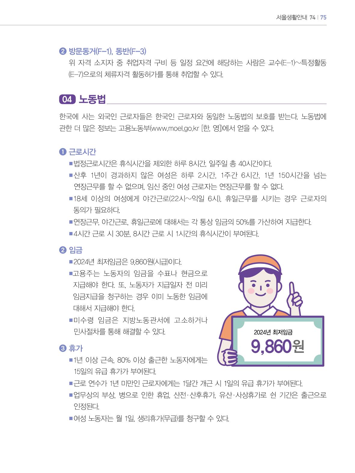 2024 외국인에게 꼭 필요한 서울생활안내 74페이지