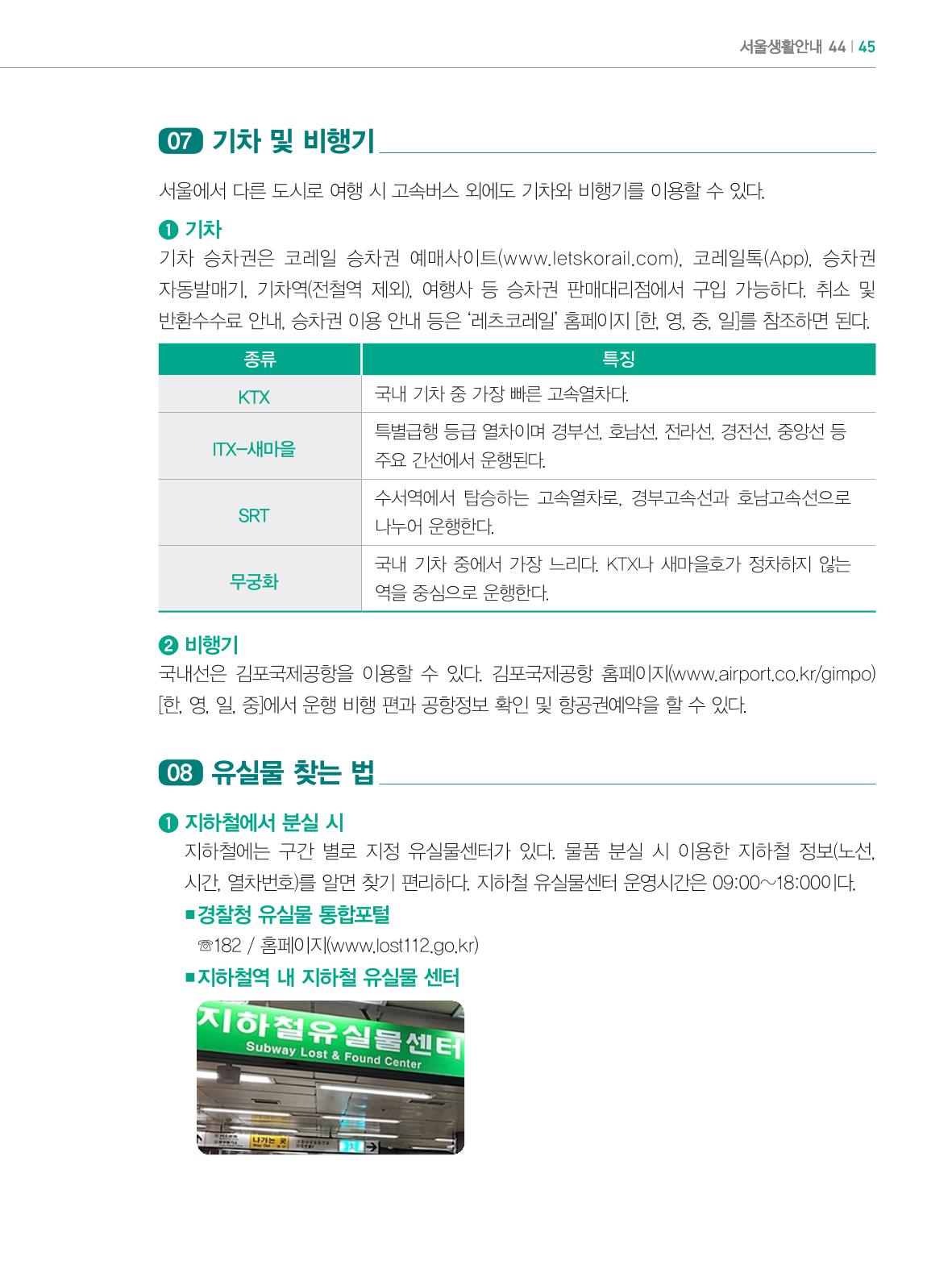 2024 외국인에게 꼭 필요한 서울생활안내 44페이지