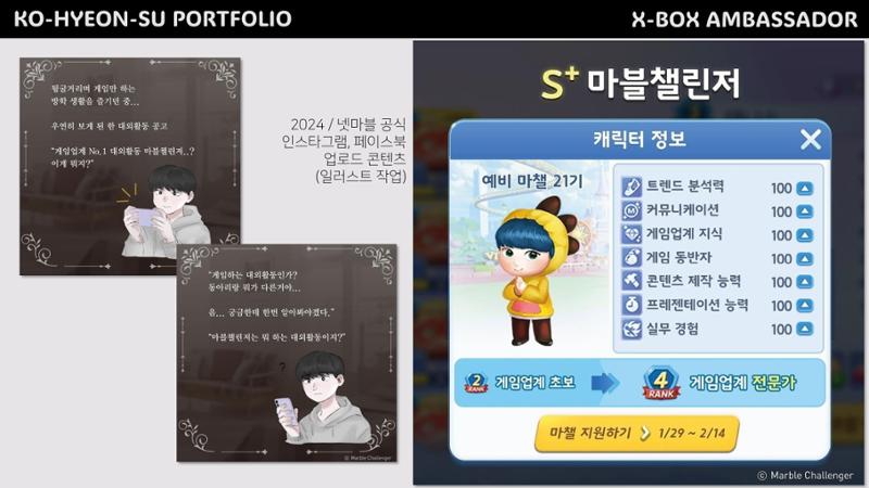 고현수 XboX 앰배서더 7기 포트폴리오 13페이지