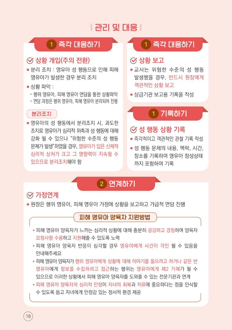 영유아 성 행동문제 관리대응 바로알기 16페이지