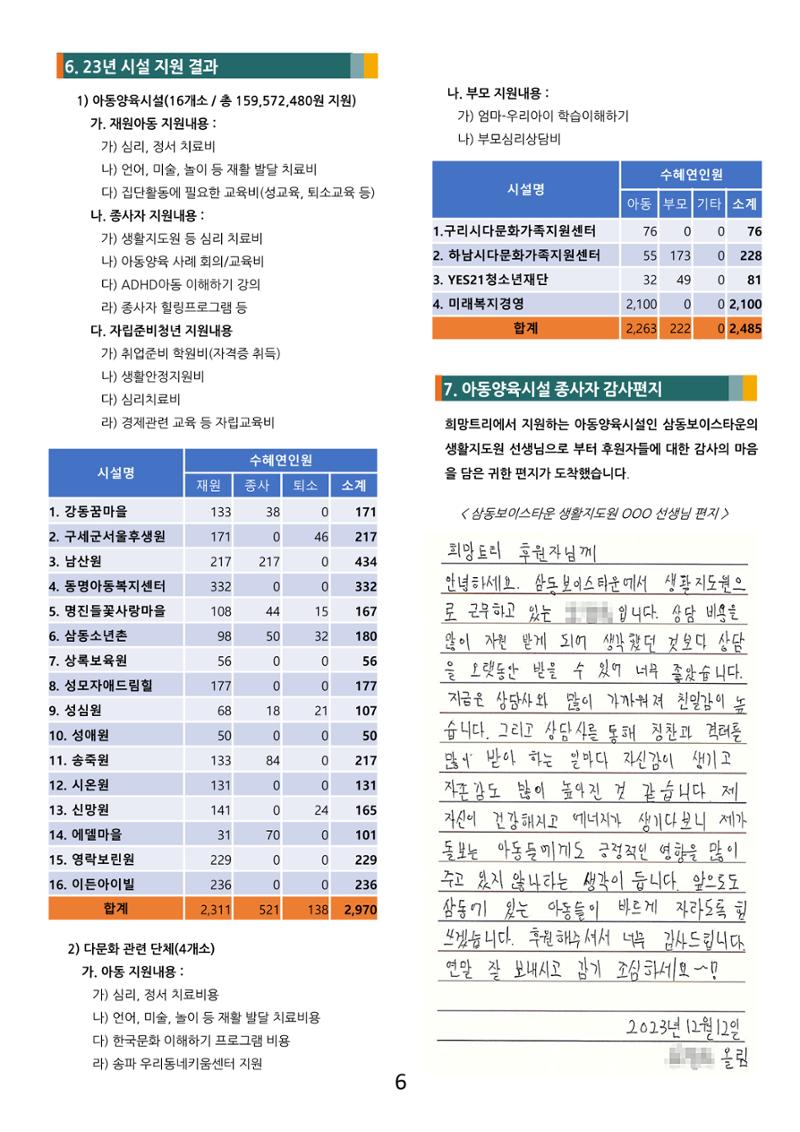 사단법인 희망트리(제7호 vol.7) 6페이지