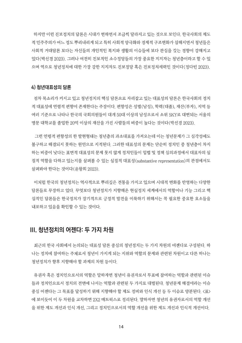 청년의 삶과 한국 정치의 미래 20페이지