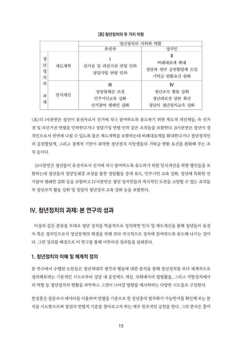 청년의 삶과 한국 정치의 미래 21페이지