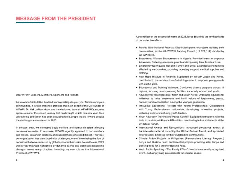 WFWP Annual Report 2023 3페이지