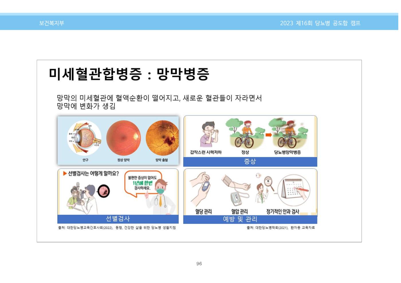한국소아당뇨인협회 16회 공도함 캠프 E북 자료집 96페이지