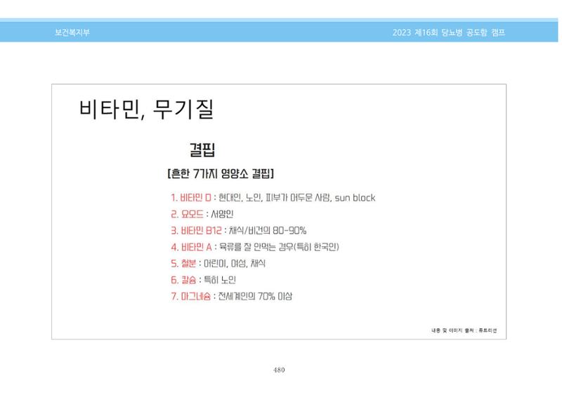 한국소아당뇨인협회 16회 공도함 캠프 E북 자료집 480페이지