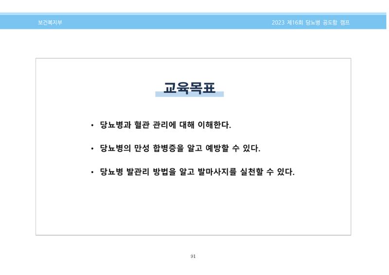 한국소아당뇨인협회 16회 공도함 캠프 E북 자료집 91페이지