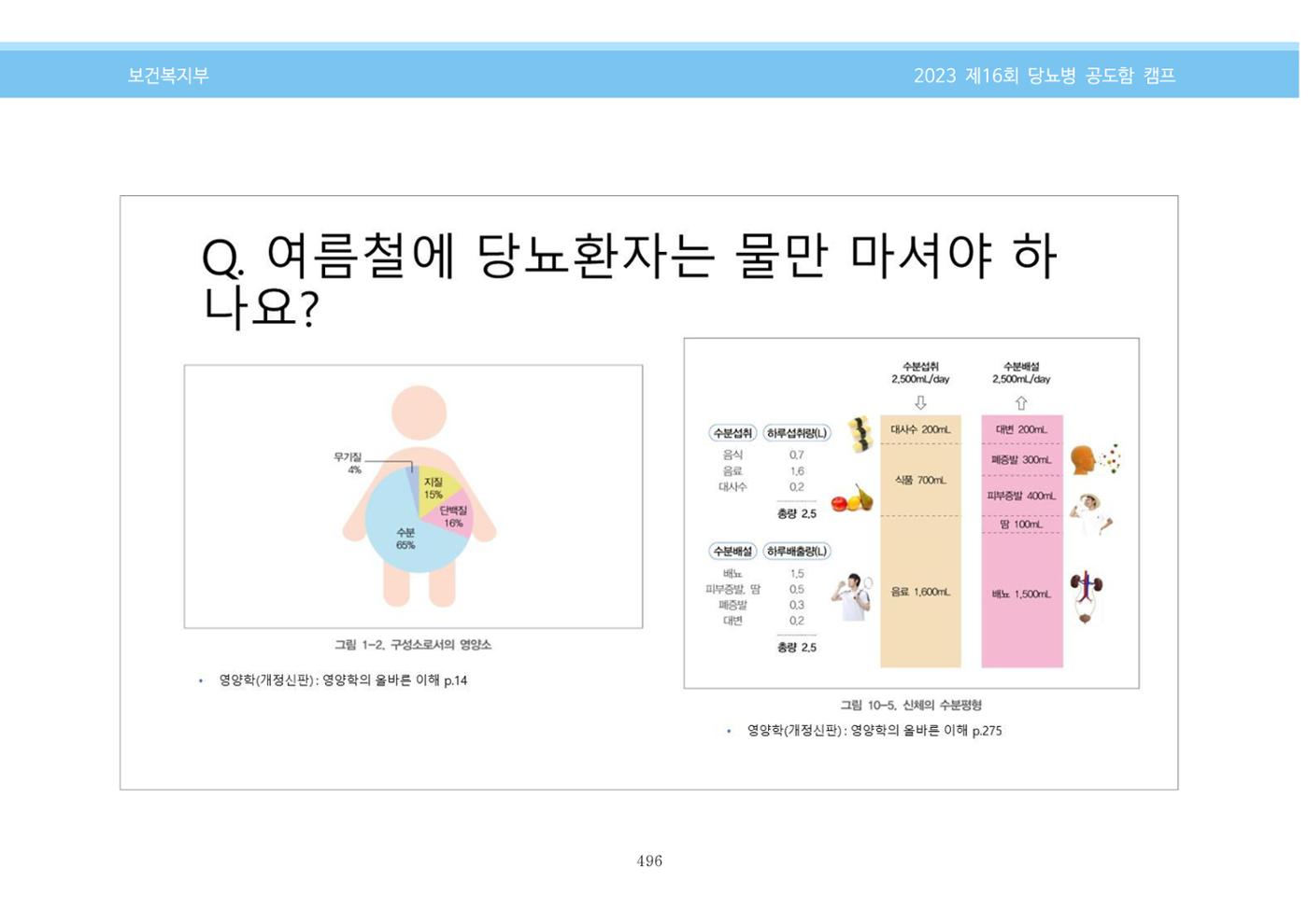 한국소아당뇨인협회 16회 공도함 캠프 E북 자료집 496페이지