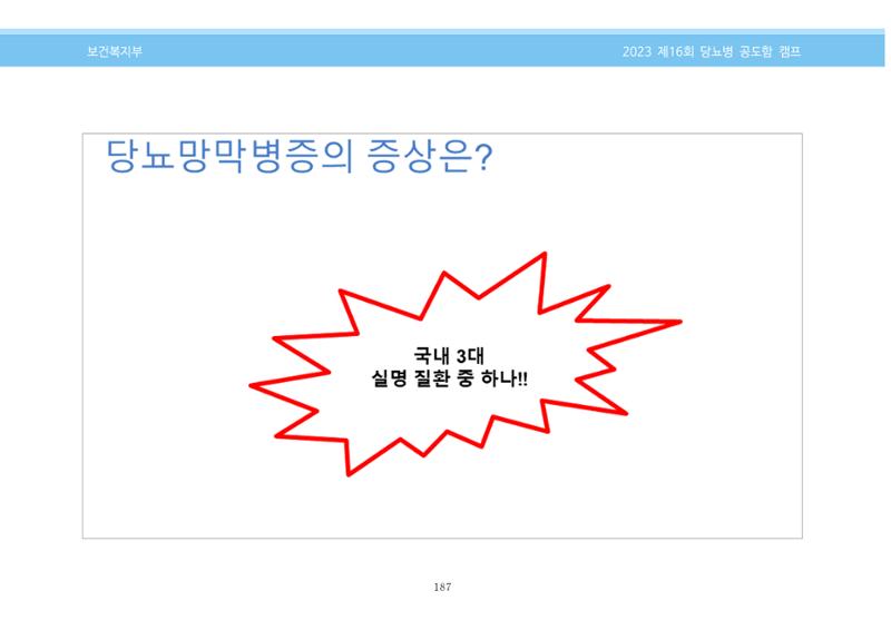 한국소아당뇨인협회 16회 공도함 캠프 E북 자료집 187페이지